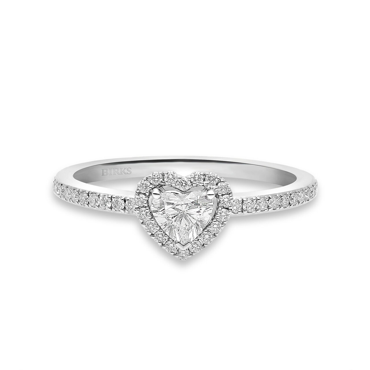Birks Essentials White Gold and Diamond Heart Shape Ring image number 0